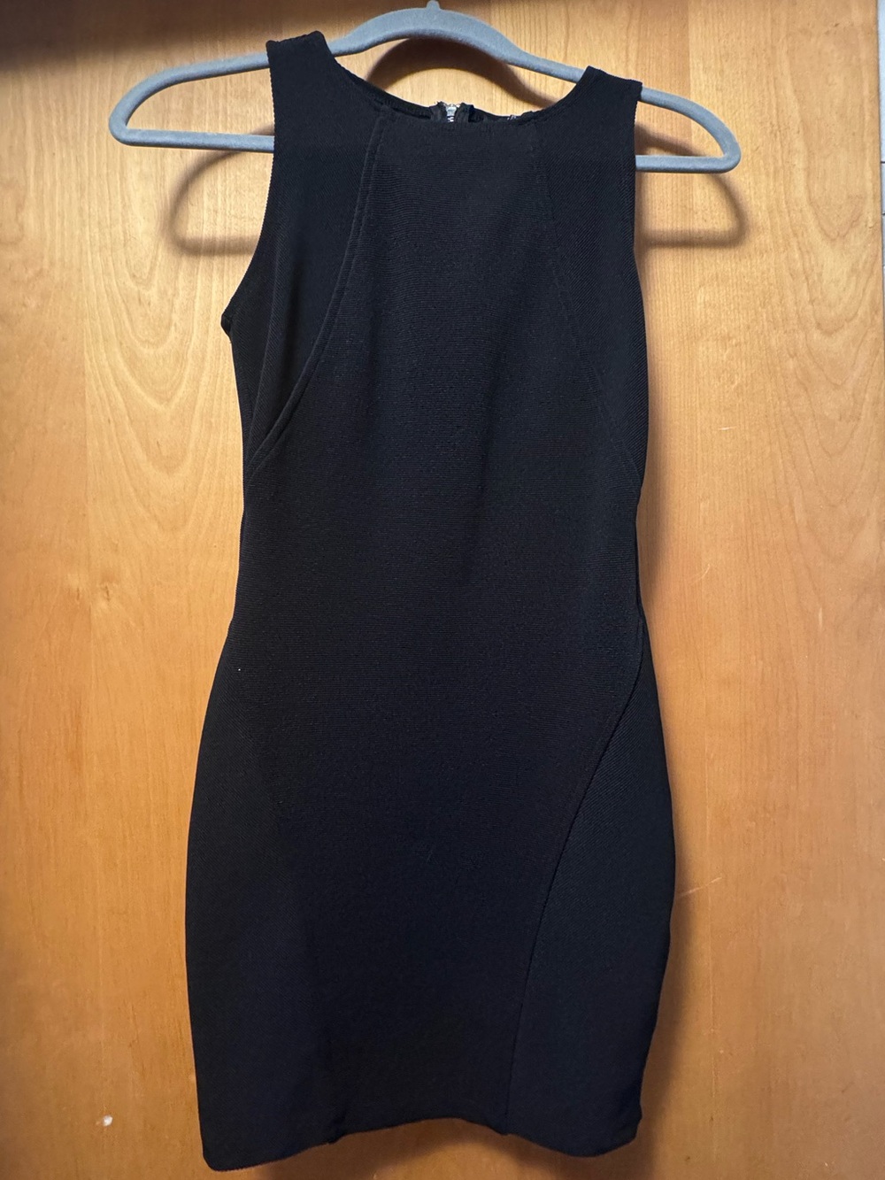 Classic body con black dress